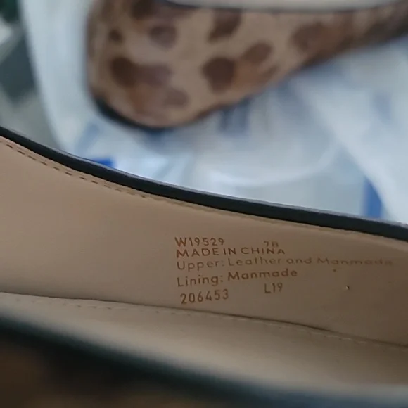 Cole Haan Women's Shoes 7B Brown Tan Leopard Skimmer Flat Leather Point Toe - Picture 11 of 12